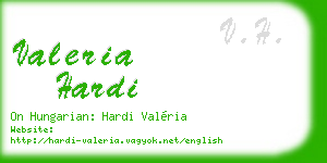 valeria hardi business card